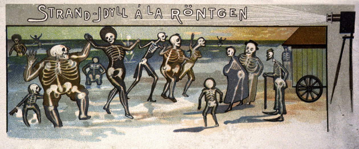 Strandidylle bij de Röntgen (illustratie) door Unbekannter Künstler