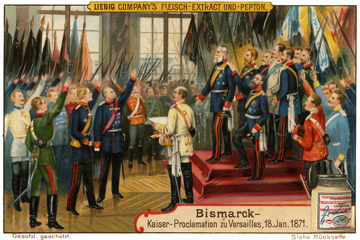 Bismarck in Versailles door Unbekannt