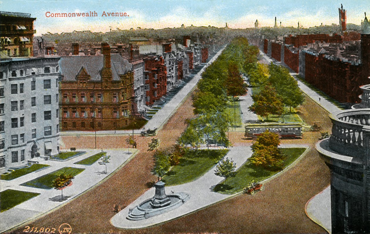 Boston: Commonwealth Avenue door Unbekannter Künstler
