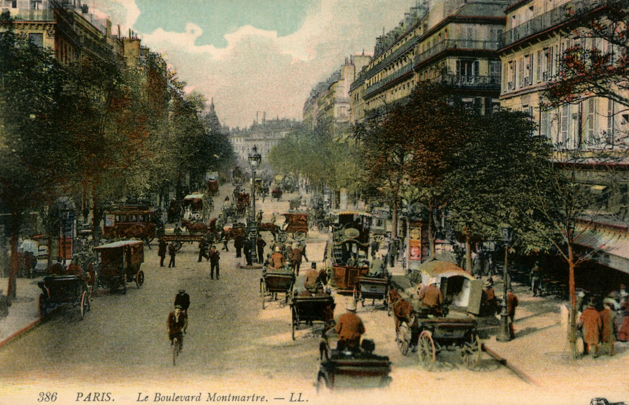 Boulevard Montmartre, Parijs door Unbekannter Künstler