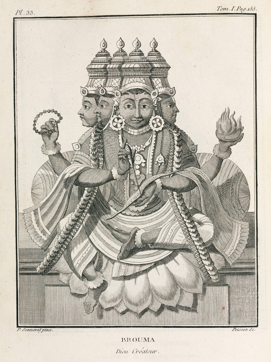Brahma, de hindoegod van de schepping door Unbekannt