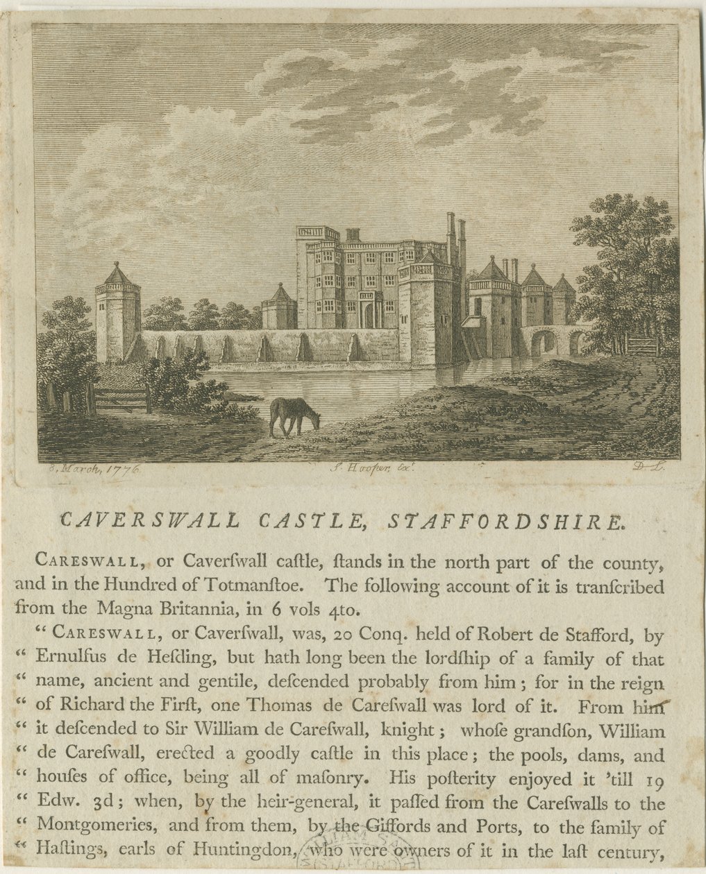 Caverswall Kasteel door Unbekannt