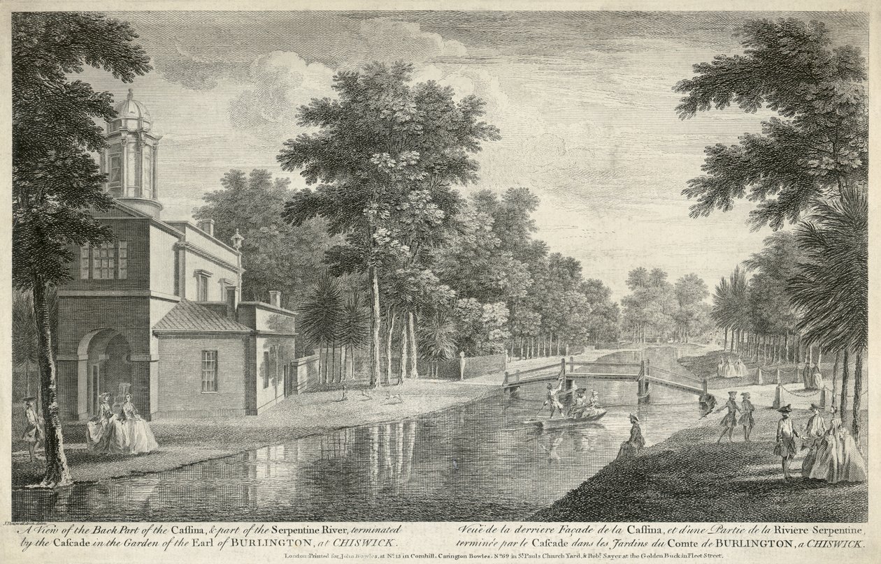Chiswick House (gravure) door Unbekannter Künstler