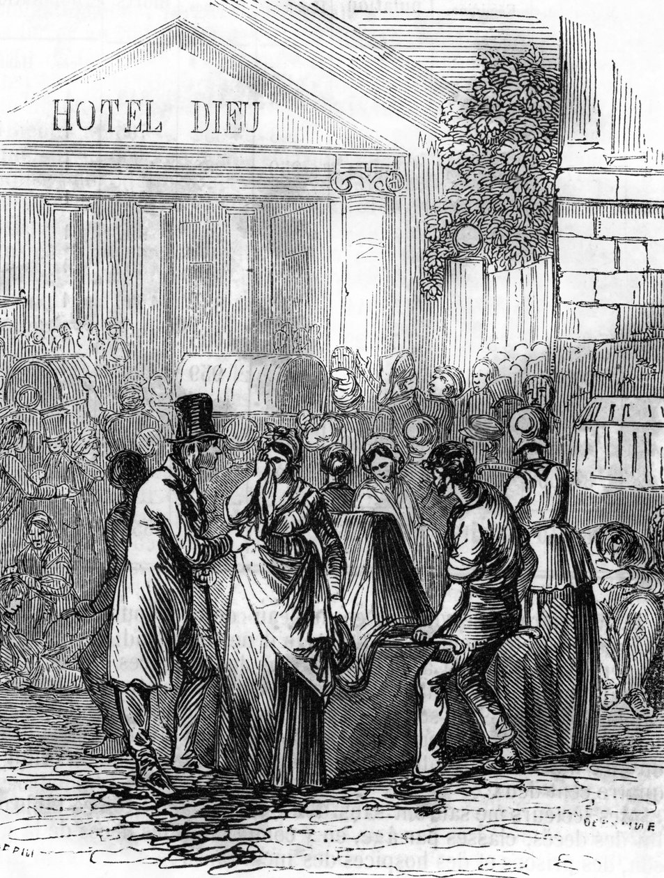 Cholera-epidemie van 1832 in Frankrijk door Unbekannter Künstler