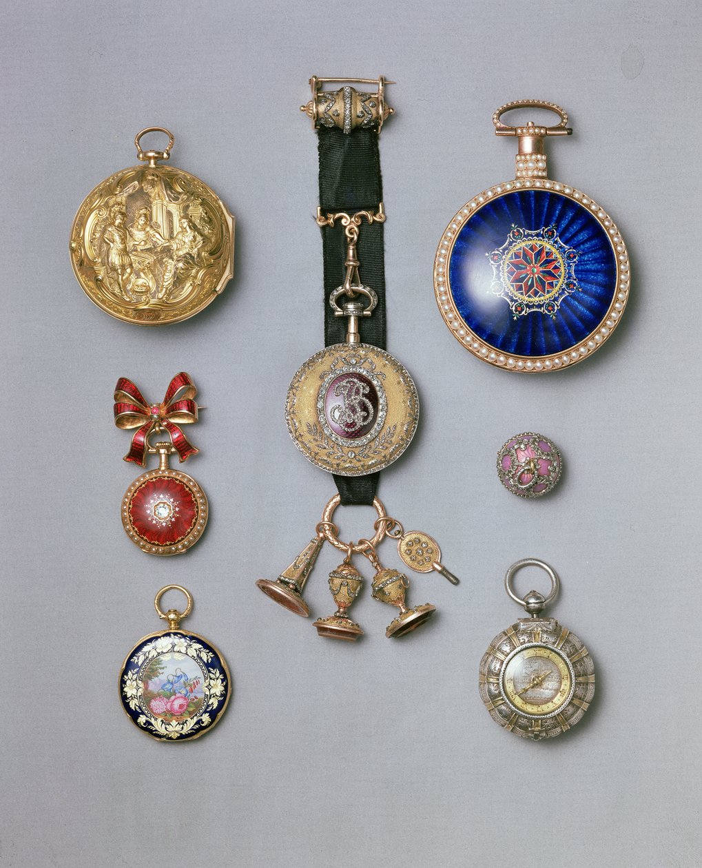 Collectie Fabergé zakhorloges door Unbekannt