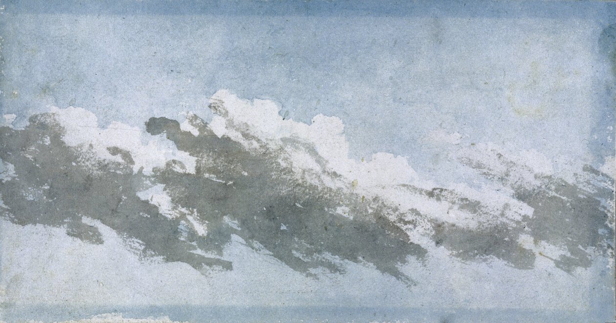 Cumulus waait in harde wind, ca. 1803 door Unbekannter Künstler