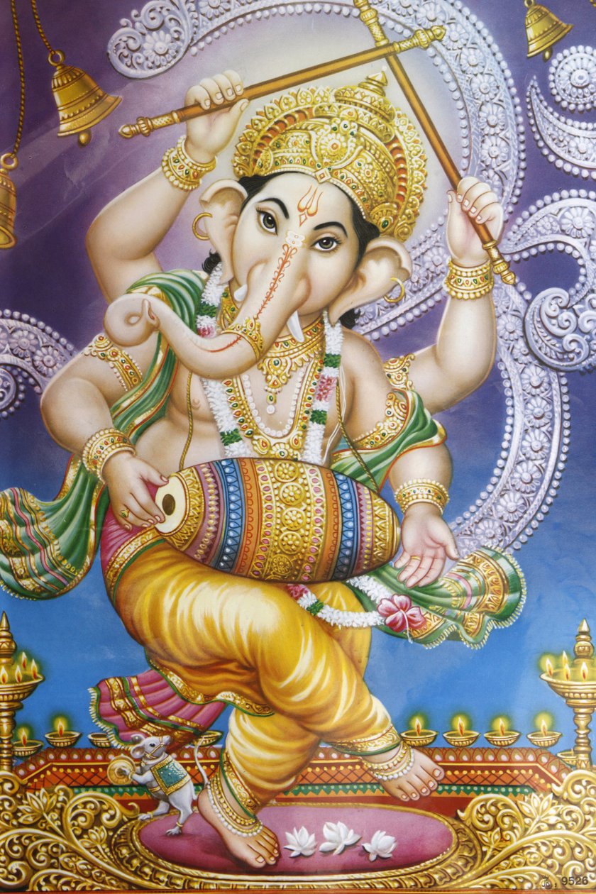 Dansende Ganesh afbeelding, Rishikesh, India door Unbekannt