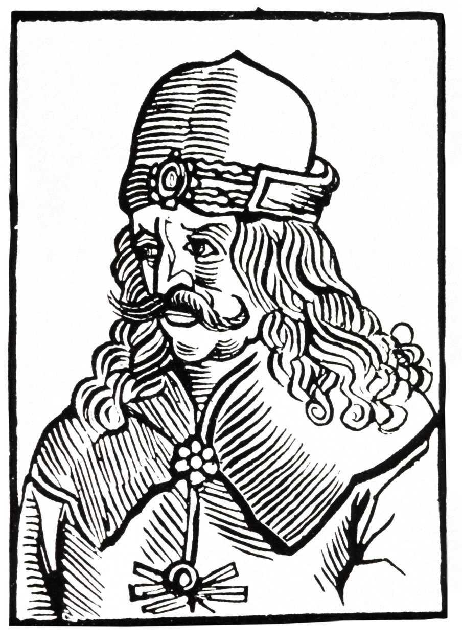 Dracula, ca. 1550 (houtsnede) door Unbekannter Künstler