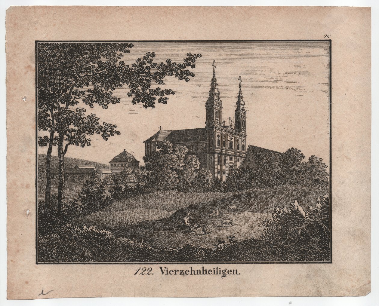Veertien Heiligen (pen lithografie, rond 1830) door Unbekannter Künstler