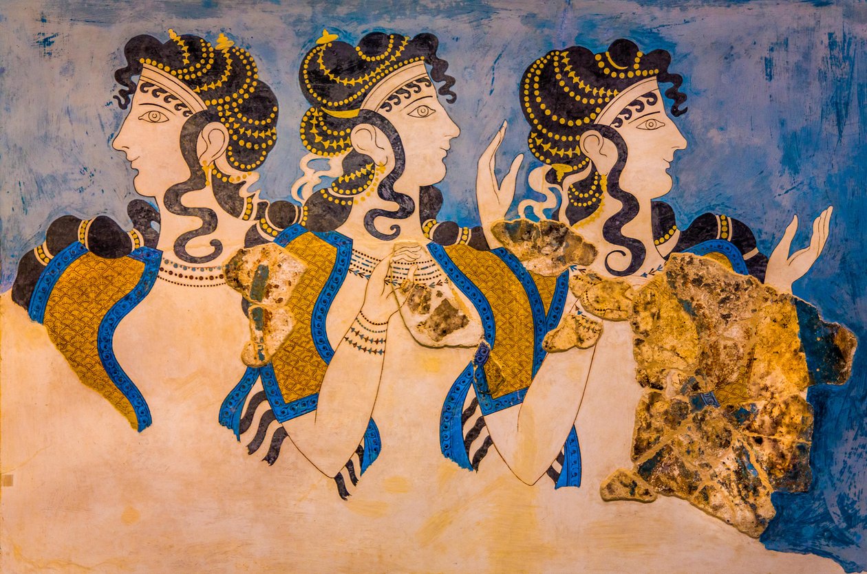 Fresco van de drie door Unbekannter Künstler