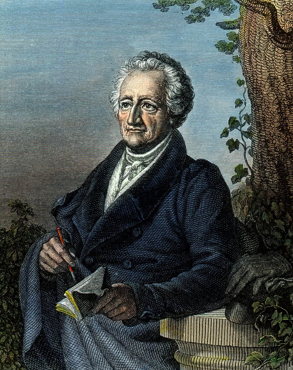 Goethe, 83 jaar oud door Unbekannter Künstler