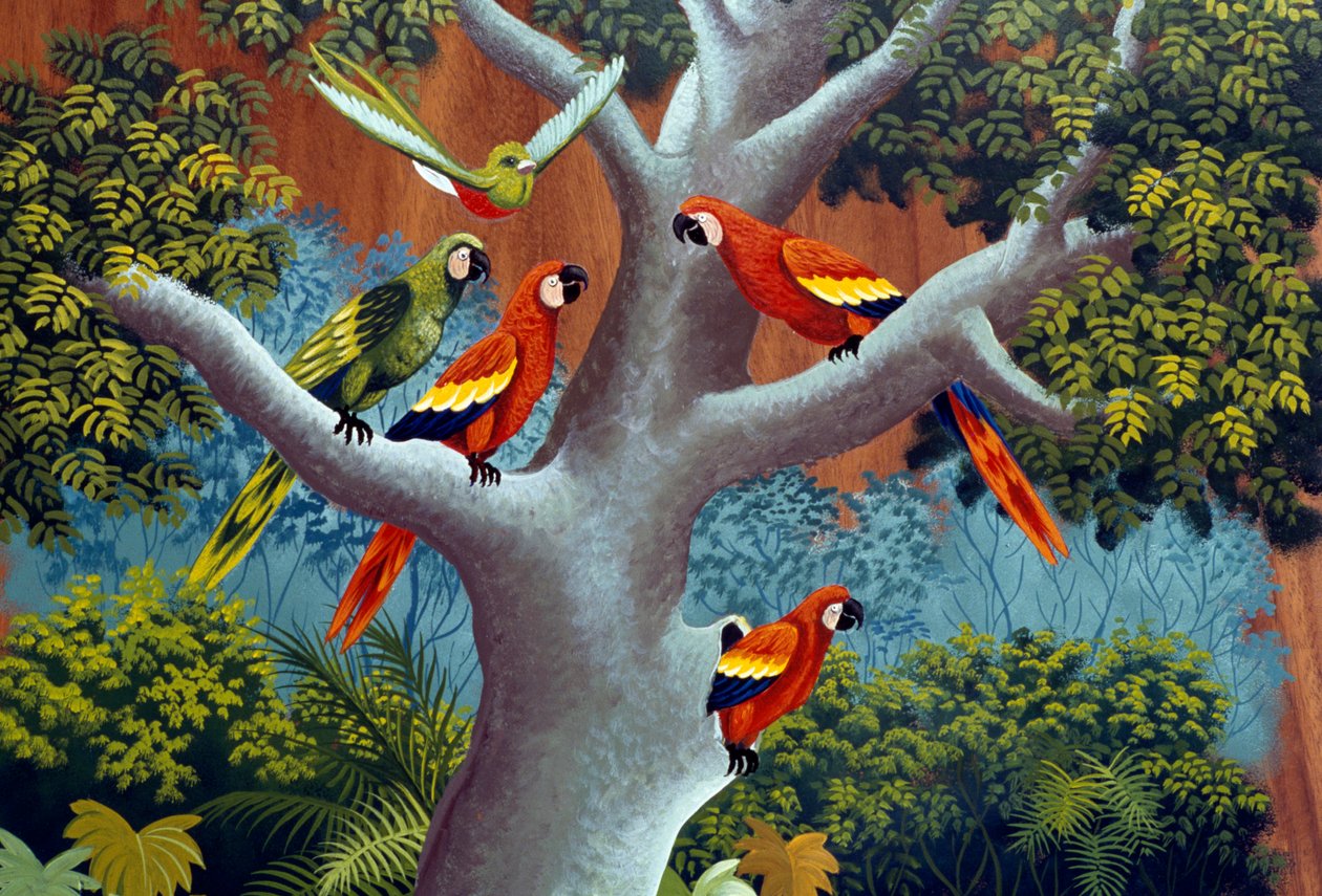 Handgeschilderde traditionele wagen, Sarchi, Costa Rica, (detail) door William M. Timlin