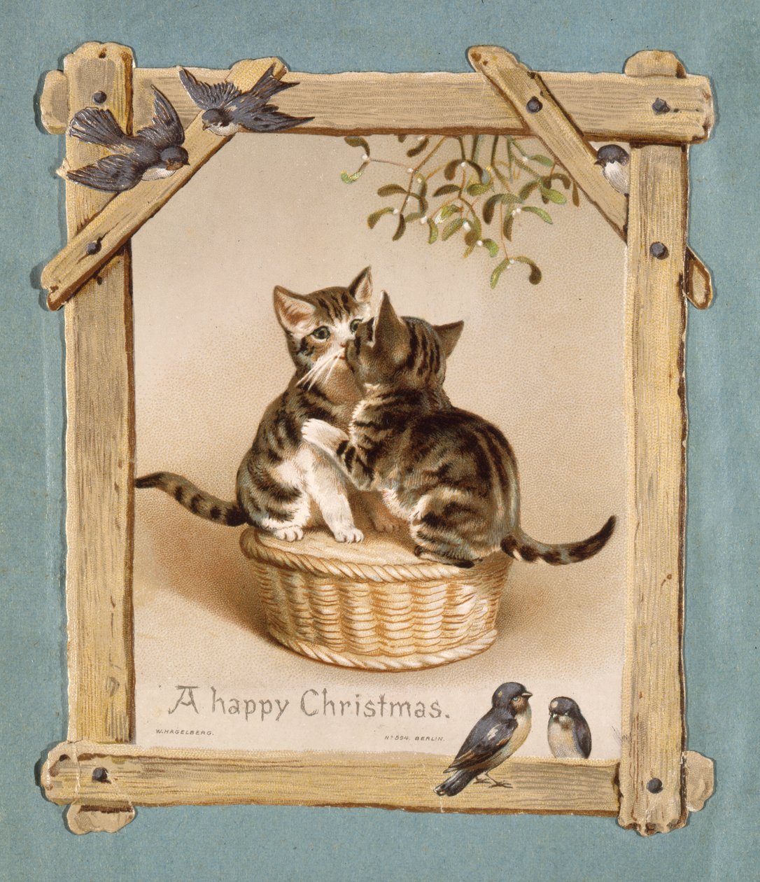 "Vrolijk kerstfeest zeggen de kittens" door Unbekannter Künstler