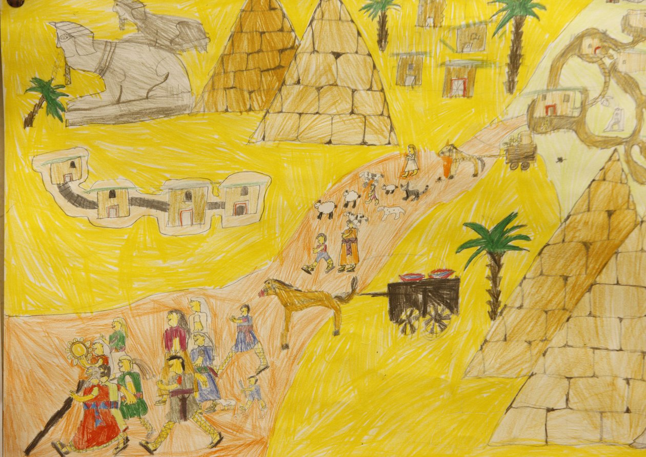 Hebreeën verlaten Egypte door Unbekannt