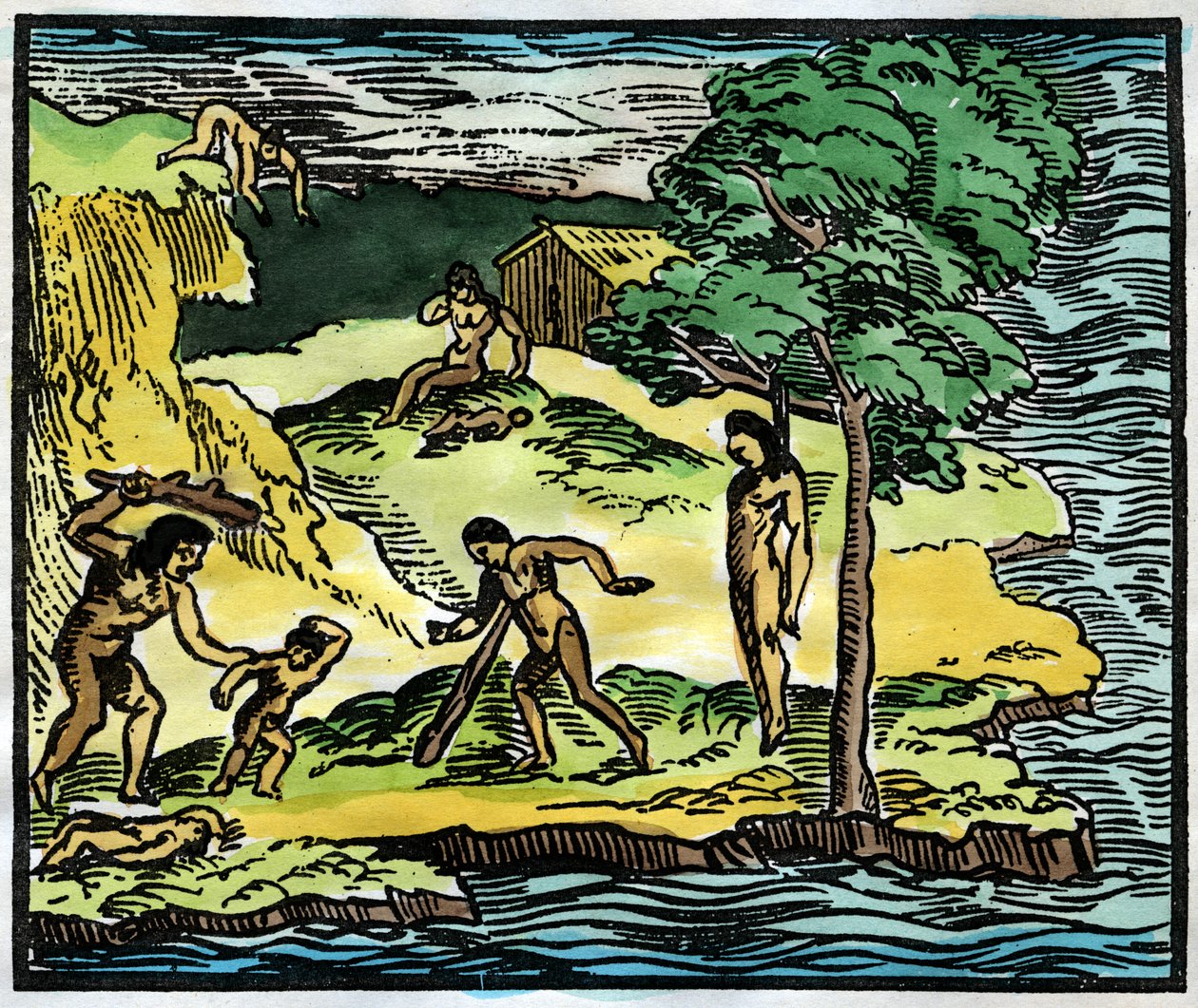 INDIOS ZELFMOORDEN door Unbekannter Künstler