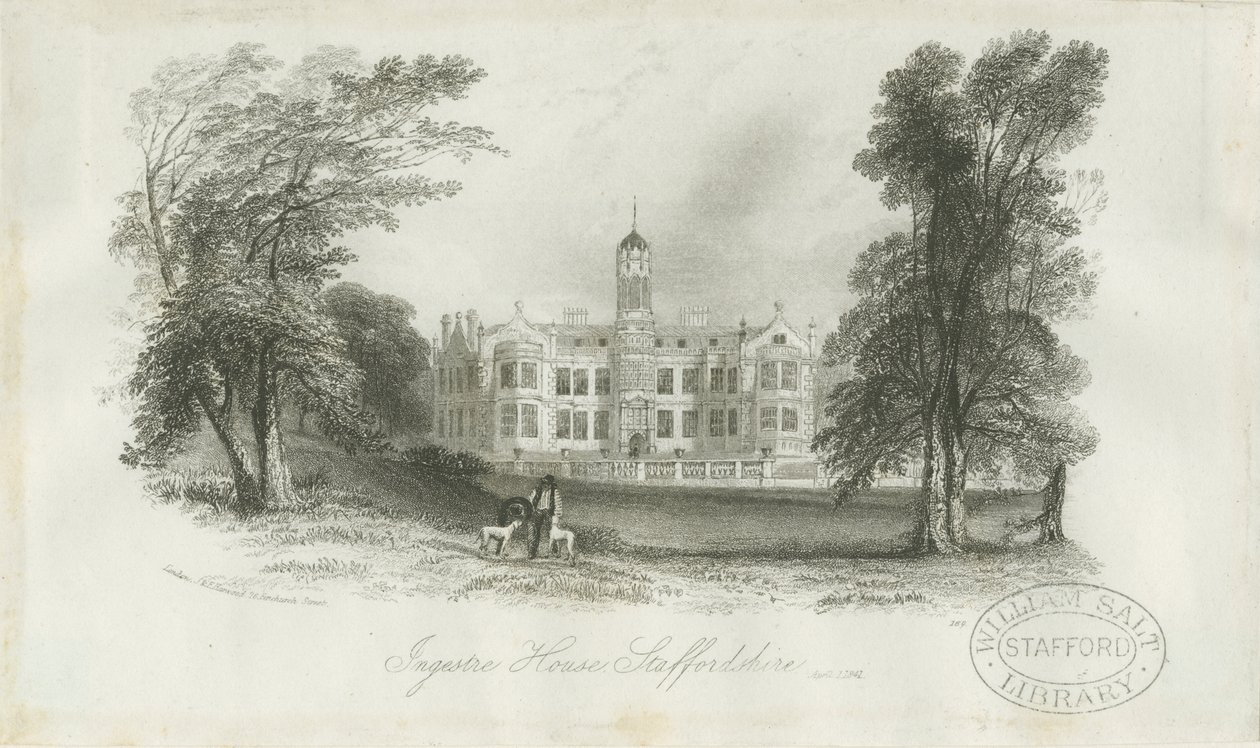 Ingestre Hall door Unbekannt