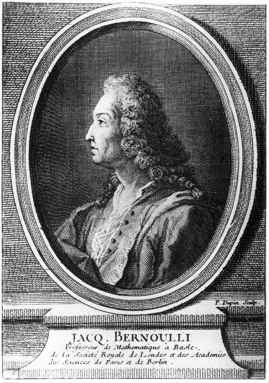 Jacques Bernoulli, Zwitserse wiskundige, ca. 1700 door Unbekannt
