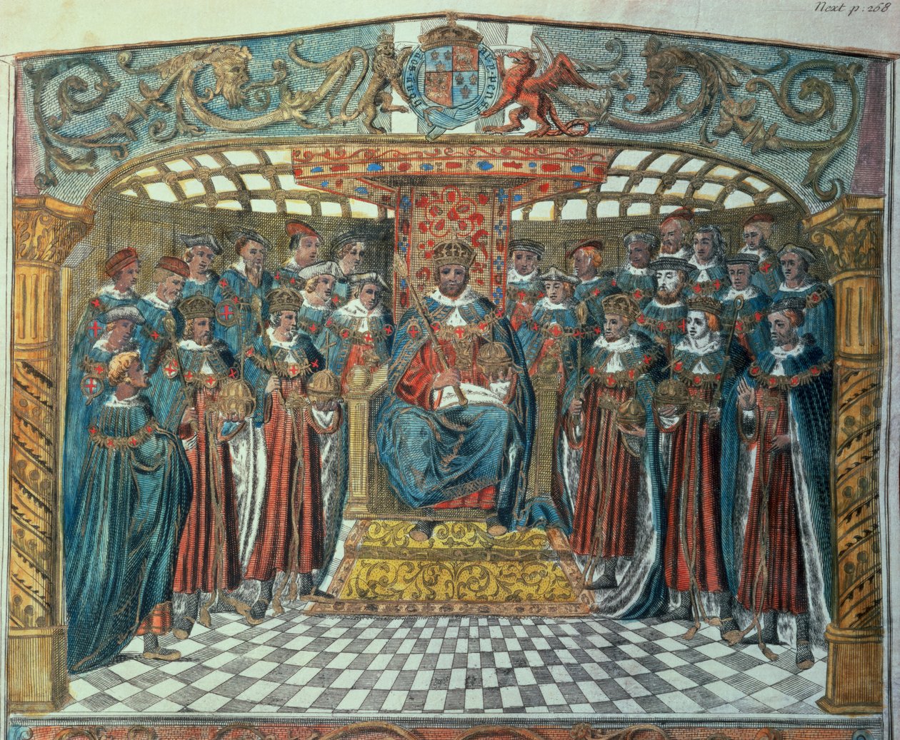 Koning Richard I en zijn baronnen door Unbekannter Künstler