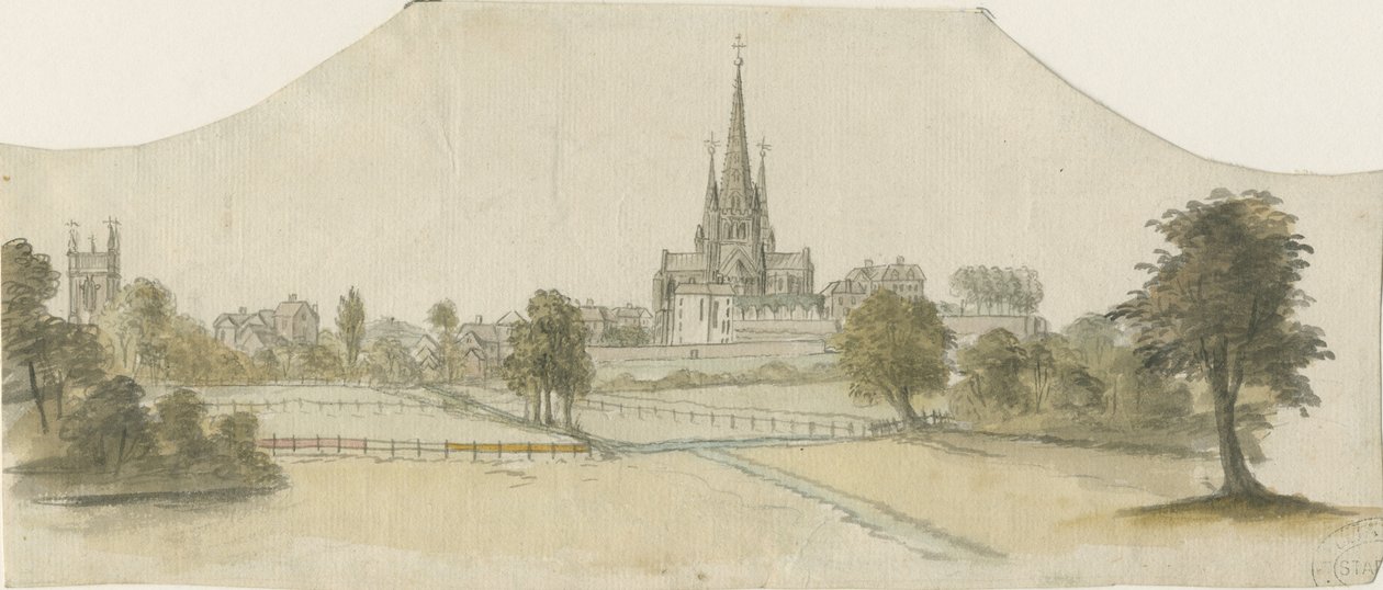 Lichfield Kathedraal - Oostelijk uitzicht door Unbekannt