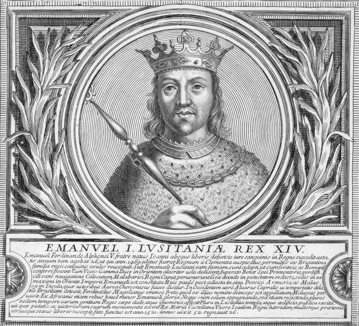 Manuel I van Portugal (litho) door Unbekannt