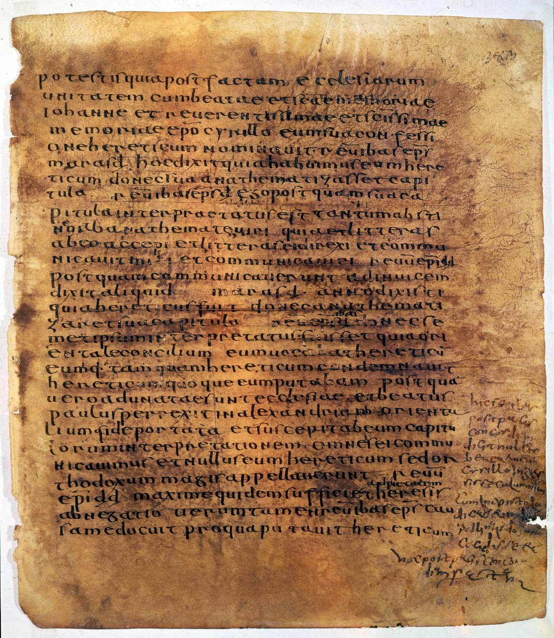 Manuscriptrol: een palimpsest door Unbekannter Künstler