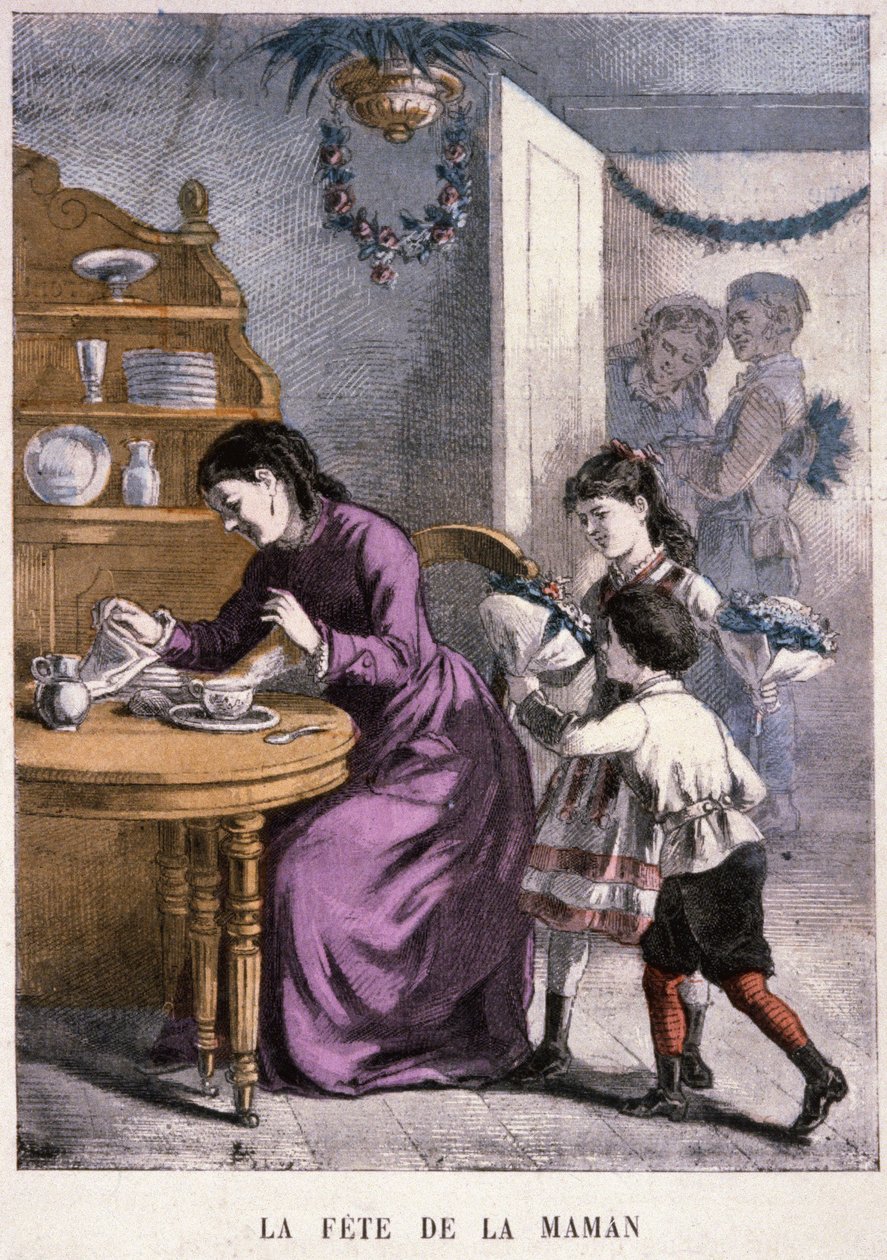 Moederdag, ca. 1870-1880 door Unbekannter Künstler