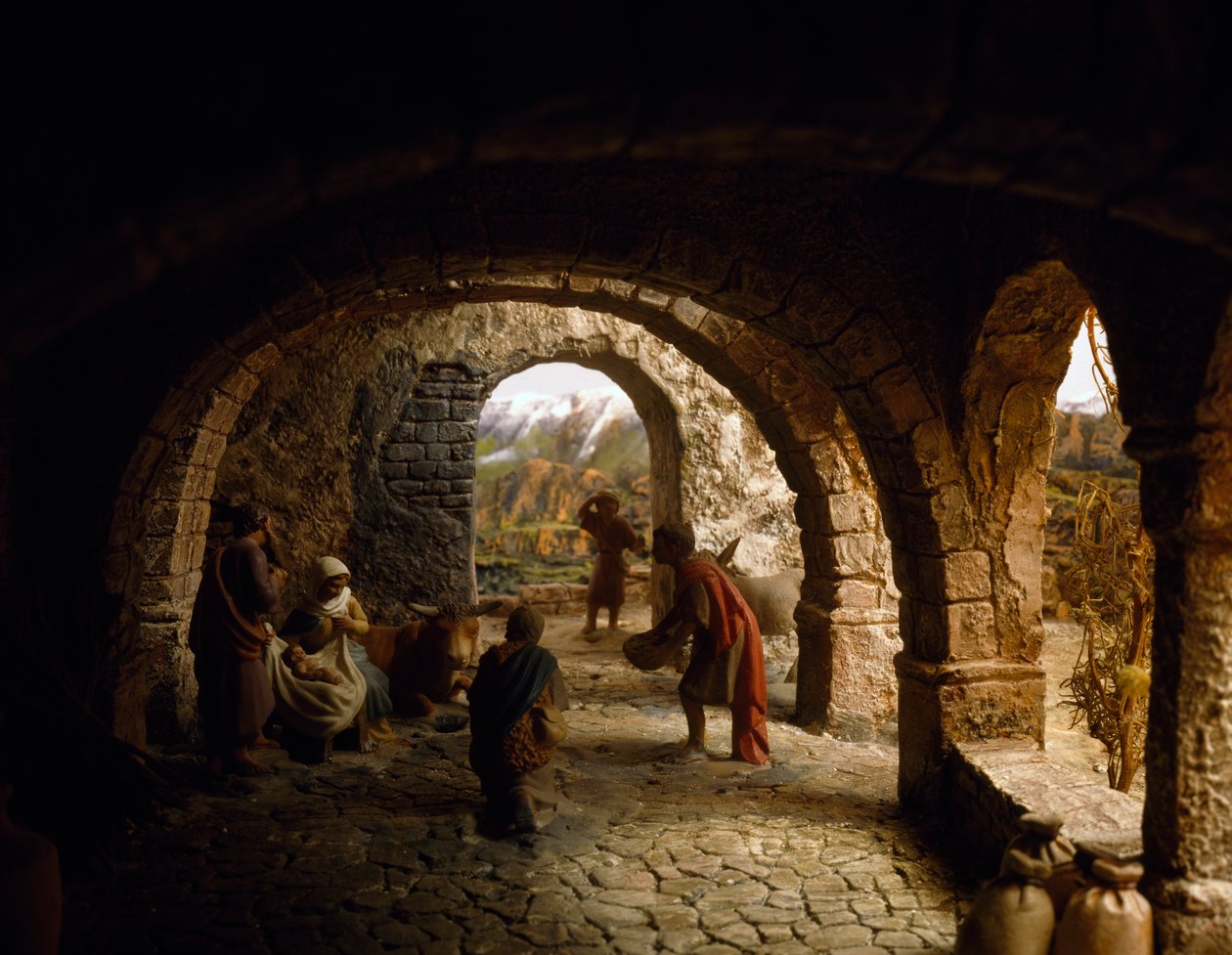 Geboorte, geboortediorama, Spanje, 20e eeuw door William M. Timlin