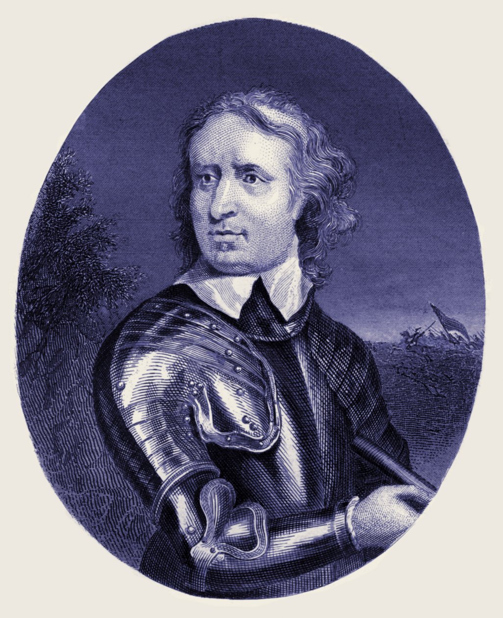Oliver Cromwell door Unbekannter Künstler