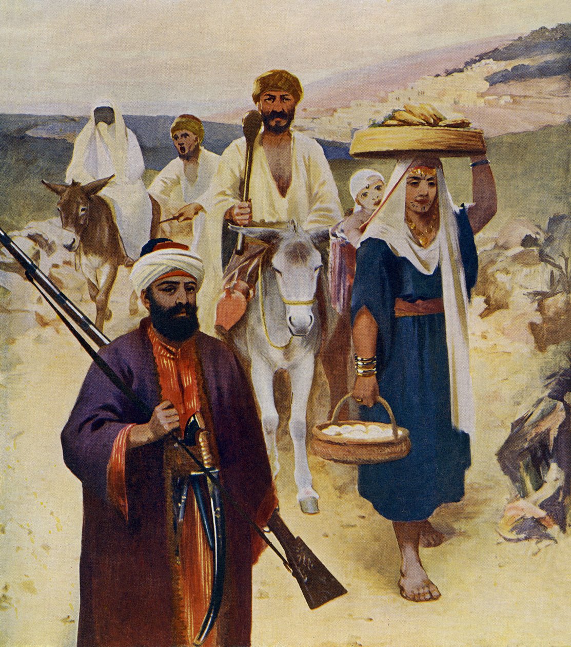 Op weg naar Nazareth door Unbekannter Künstler