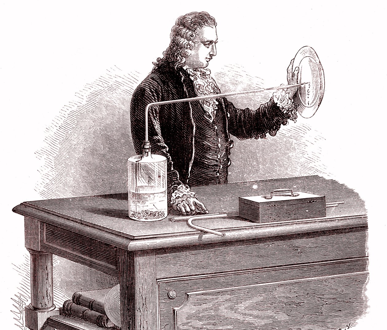 Pierre Joseph MACQUER doet een experiment door Unbekannter Künstler