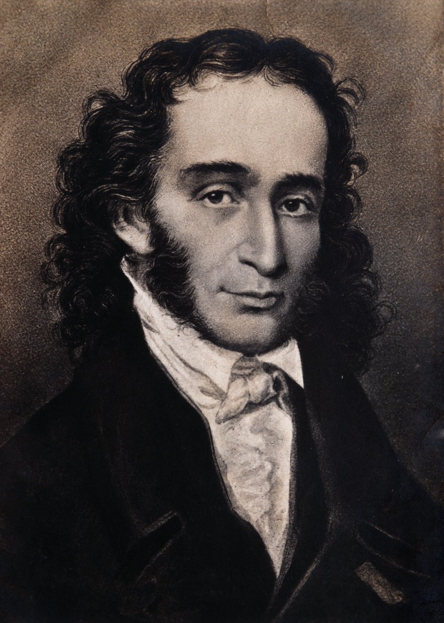 Portret van Niccolo Paganini door Unbekannter Künstler