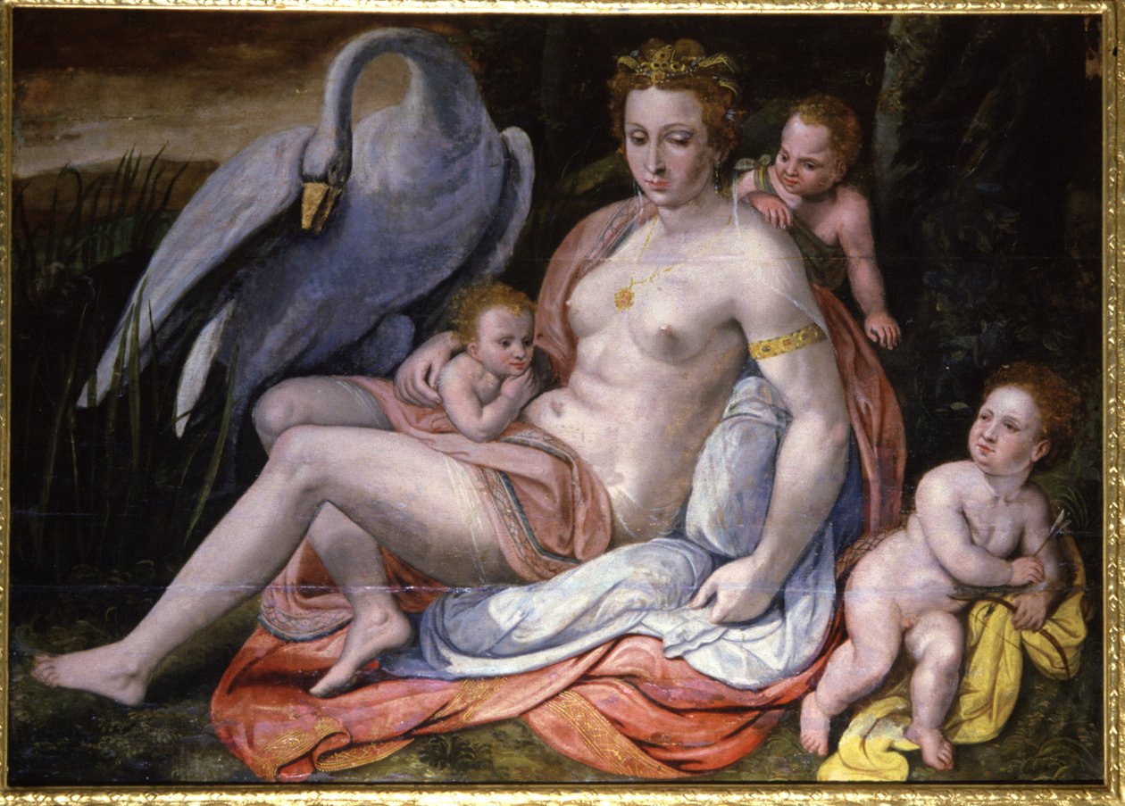Religie. Griekse mythologie. Leda en de zwaan door Unbekannter Künstler