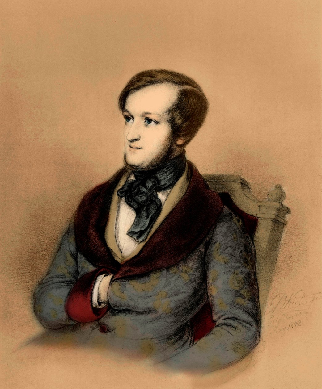 Richard Wagner in Parijs door Unbekannter Künstler