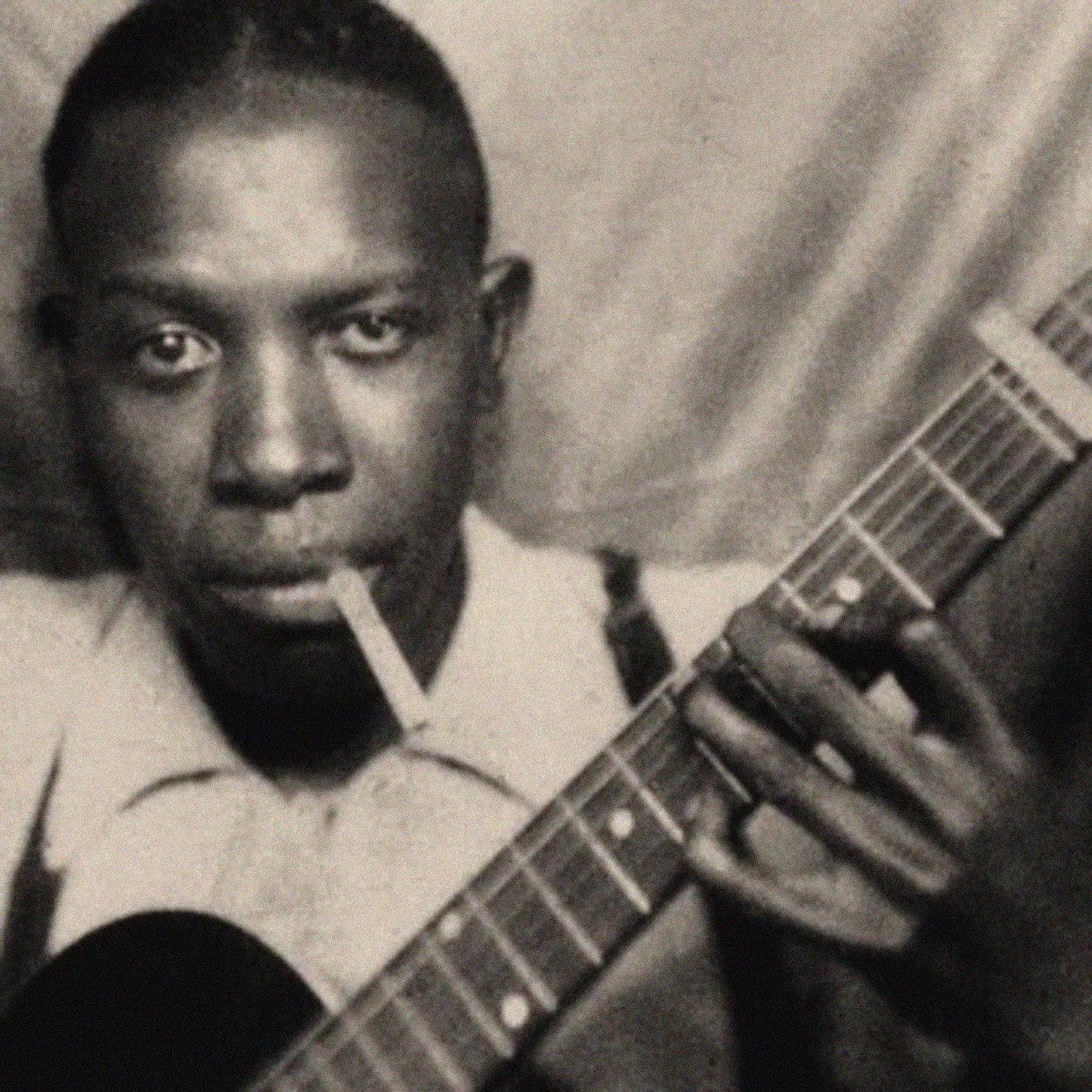 Robert Lee Johnson, ca. 1930 (zwart-wit foto) door Unbekannter Künstler