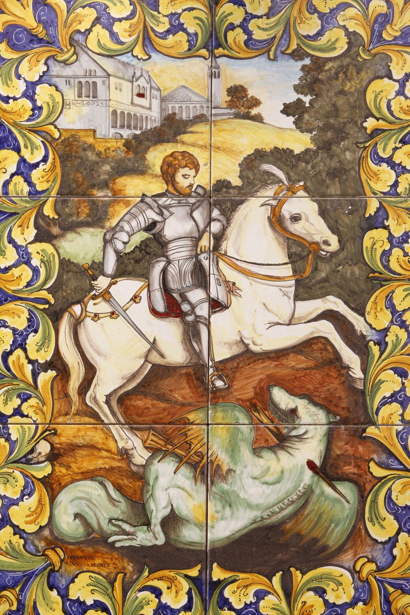Sint-Joris doodt de draak, Malta door Unbekannt