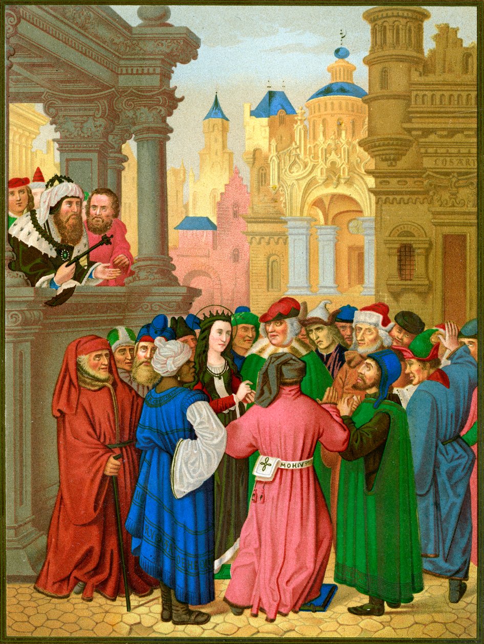 Sint-Catharina met artsen van Alexandrië door Unbekannter Künstler