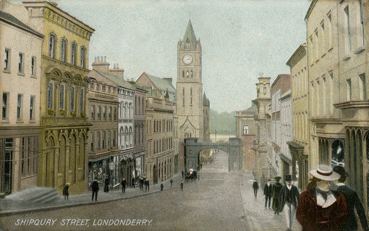 Shipquay Street, Londonderry door Unbekannter Künstler