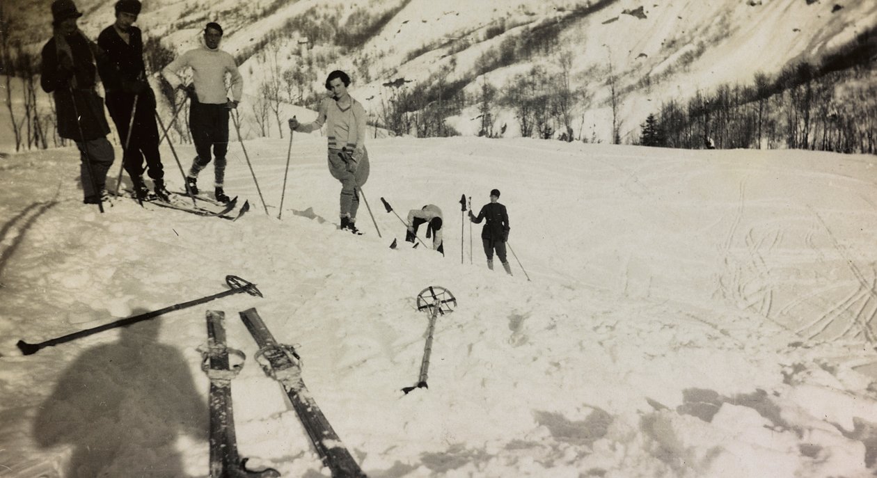Skiërs in Abetone door Unbekannter Künstler