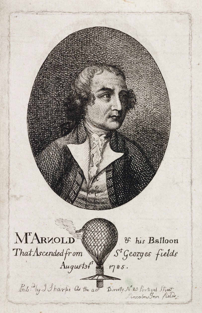 Stuart Amos Arnold, Engelse luchtvaartpionier, ca. 1785 door Unbekannt
