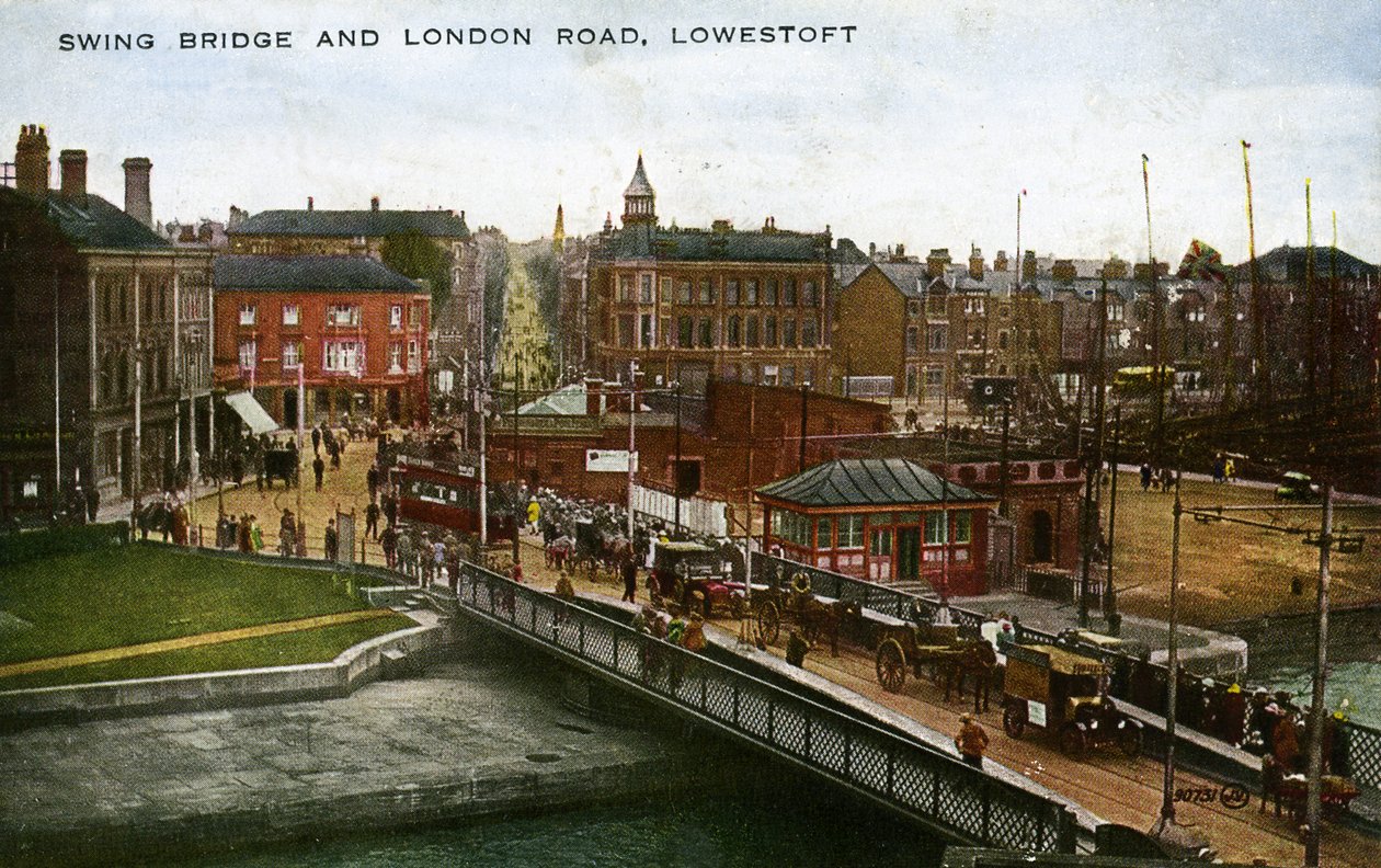 Swing Bridge en London Road, Lowestoft door Unbekannter Künstler