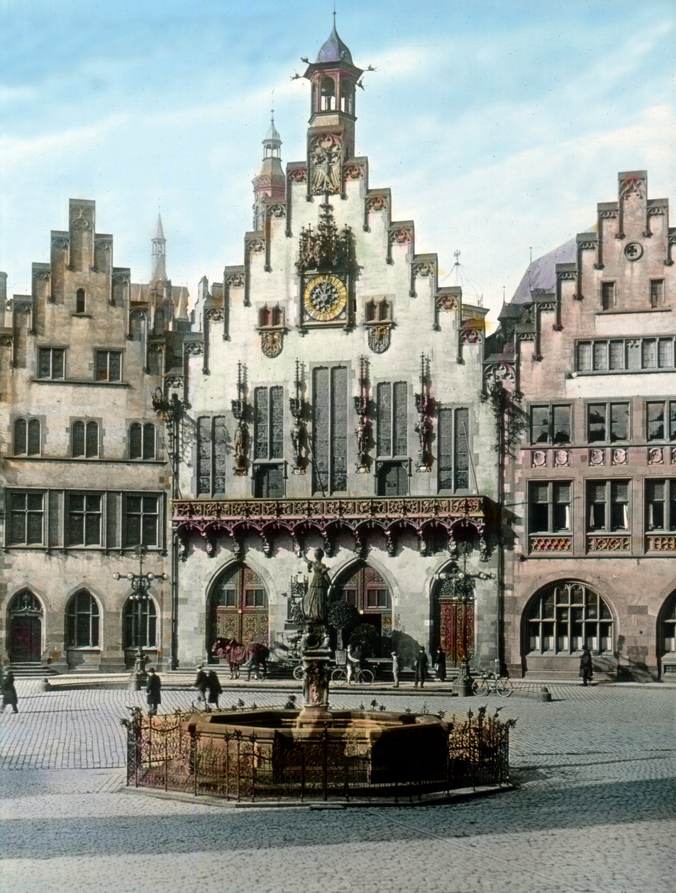 Het stadhuis van Frankfurt heet Römer door Unbekannter Künstler