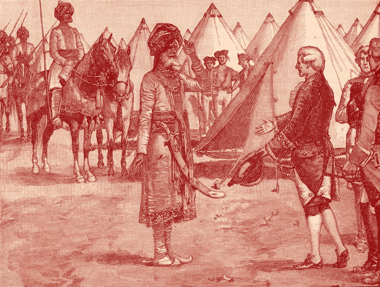 De Grote Mogol, het Engelse kamp binnenkomend door Unbekannter Künstler