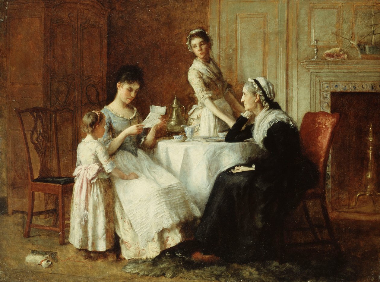 De langverwachte brief, 1890 door Unbekannt
