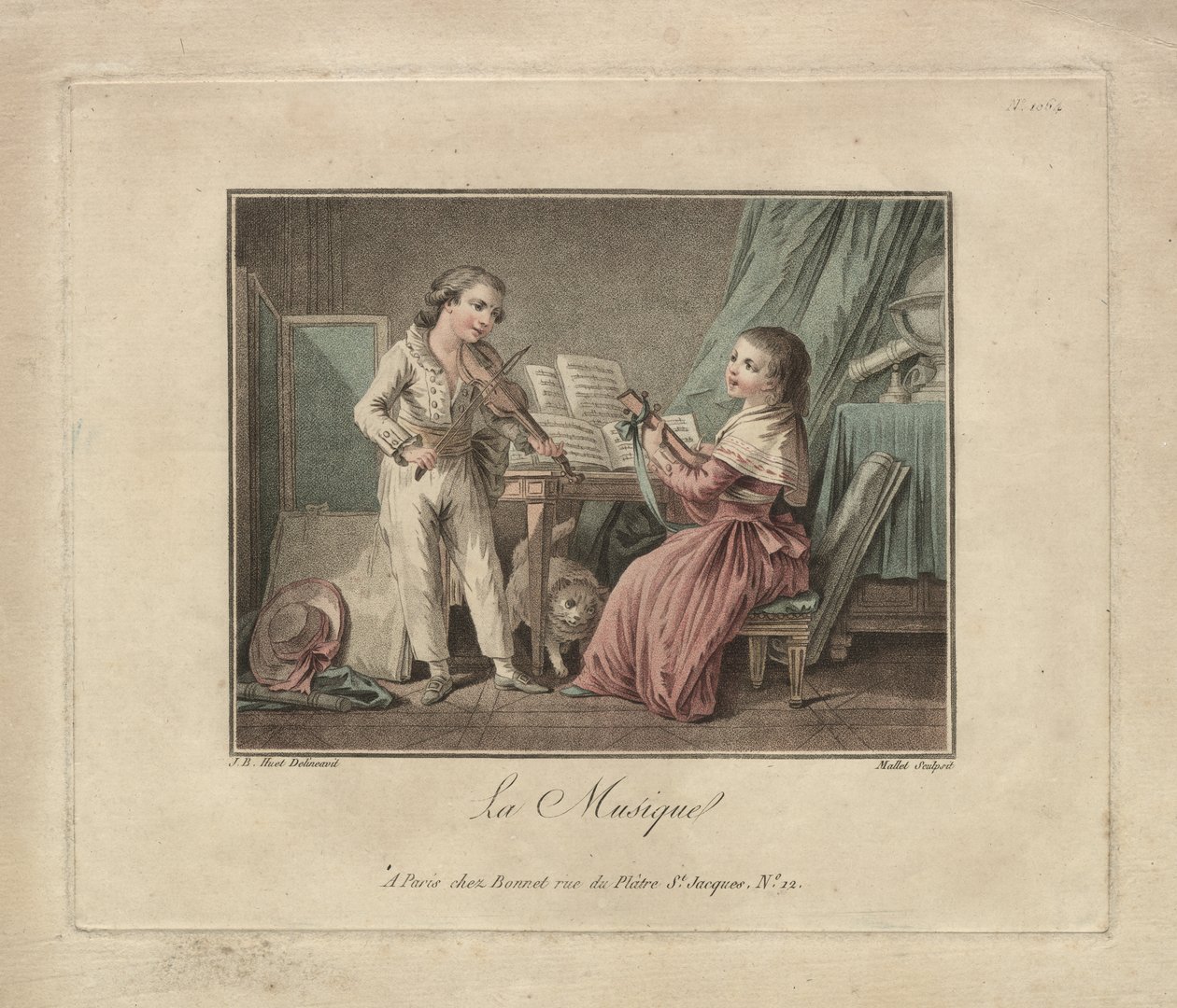 De muziek, c.1780 door Unbekannter Künstler