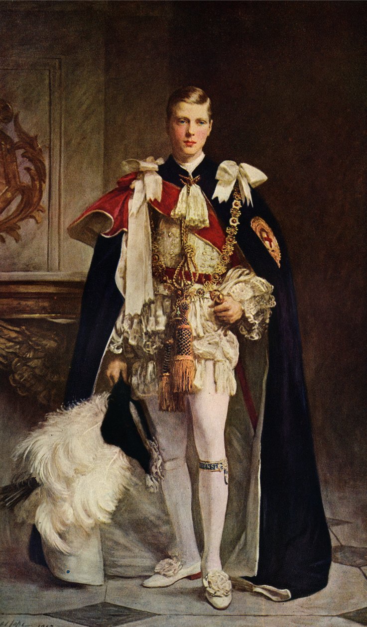 De Prins van Wales (later Edward VIII) door Unbekannter Künstler