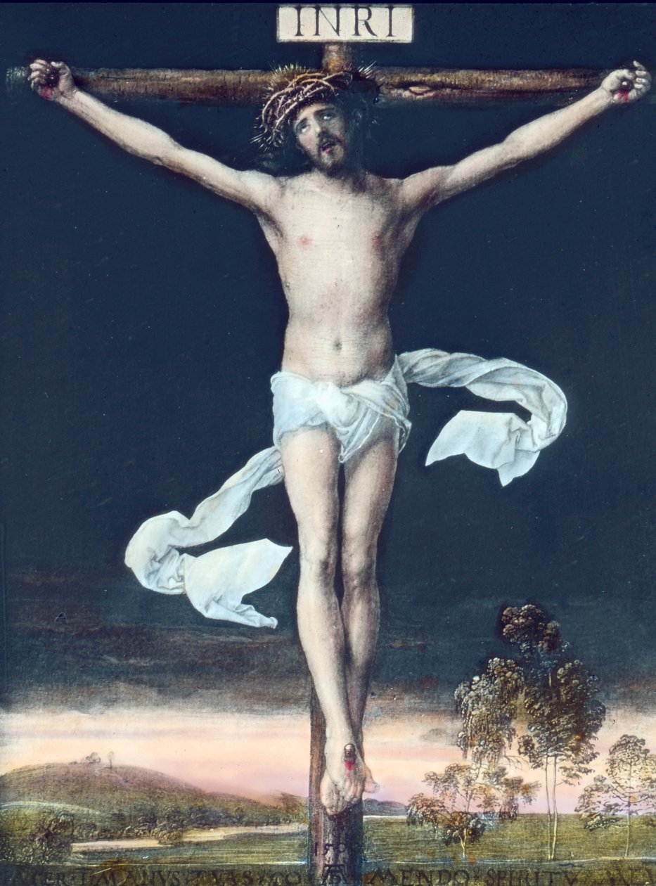 De kruisiging van Jezus Christus door Unbekannter Künstler
