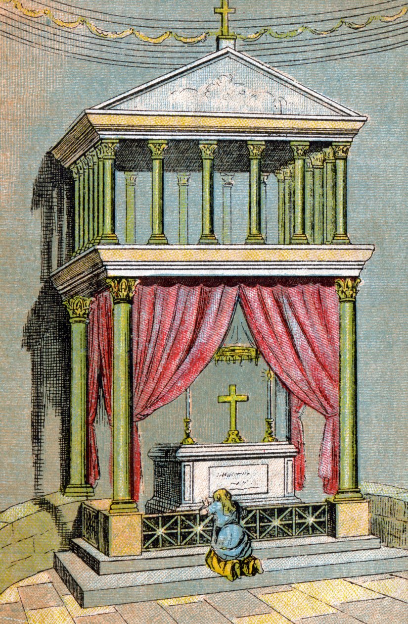 Het graf van Sint Martinus, ca. 1900 (illustratie) door Unbekannter Künstler