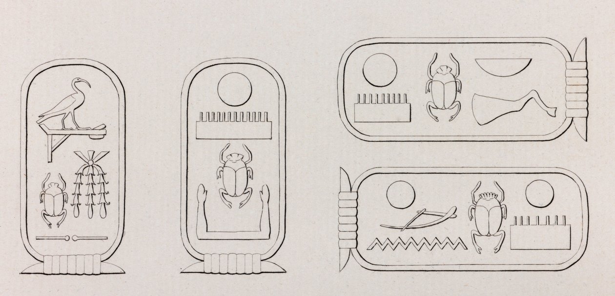 Thebe: Hiërogliefen (detail) door Unbekannt
