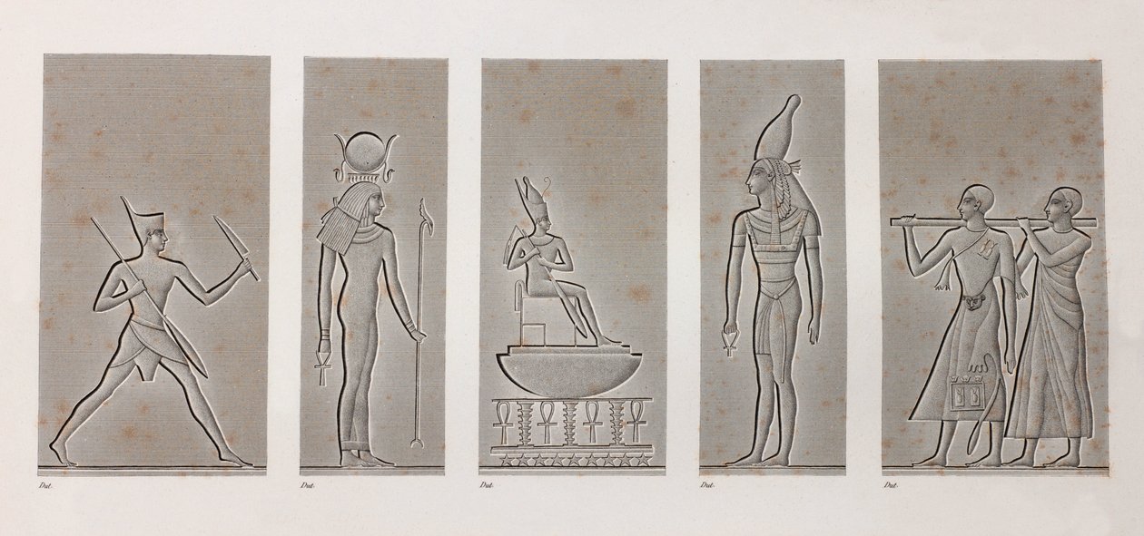 Thebe, Karnak (detail) door Unbekannt