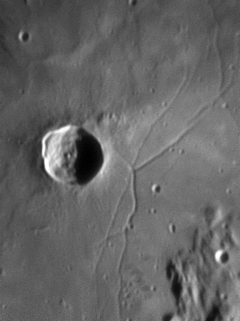 Triesnecker Krater en Rille door Unbekannter Künstler